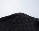 Spring Summer Jacquard Short Sleeve T-shirt Shorts Set Black 6549#