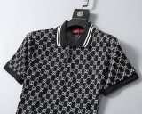 Spring Summer GG Jacquard Logo Short Sleeve Polo Shirt Shorts Set Black 6547#