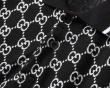 Spring Summer GG Jacquard Logo Short Sleeve Polo Shirt Shorts Set Black 6547#