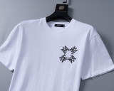 Spring Summer Short Sleeve Cotton T-Shirt White 25029#