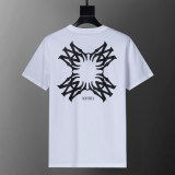 Spring Summer Short Sleeve Cotton T-Shirt White 25029#