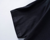 Spring Summer Short Sleeve Cotton T-Shirt Black 25029#