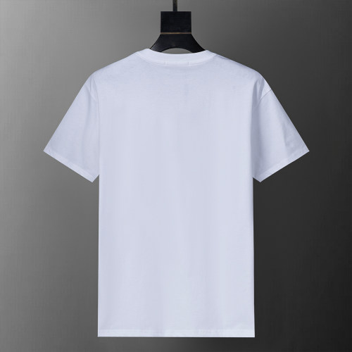 Spring Summer Embroidered Logo Cotton Short Sleeve T-Shirt White 25015#