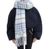 Simple Fringed Wool Scarf 280*40CM