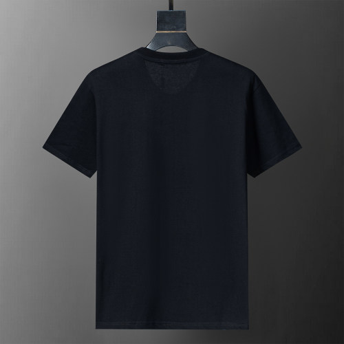 Spring Summer Simple Cotton Short Sleeve T-Shirt Black 25035#