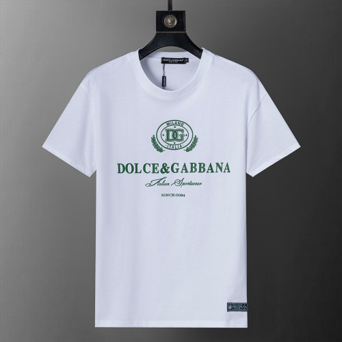 Spring Summer Printed Logo Cotton Short Sleeve T-Shirt White 25033#