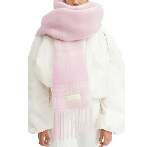 Simple Fringed Wool Scarf 280*40CM
