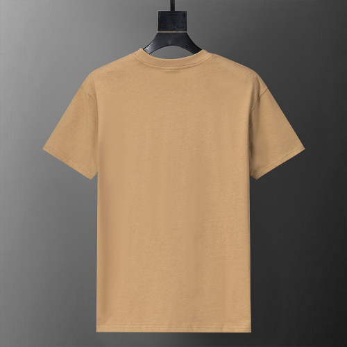 Spring Summer Printed Logo Cotton Short Sleeve T-Shirt Khaki 25022#