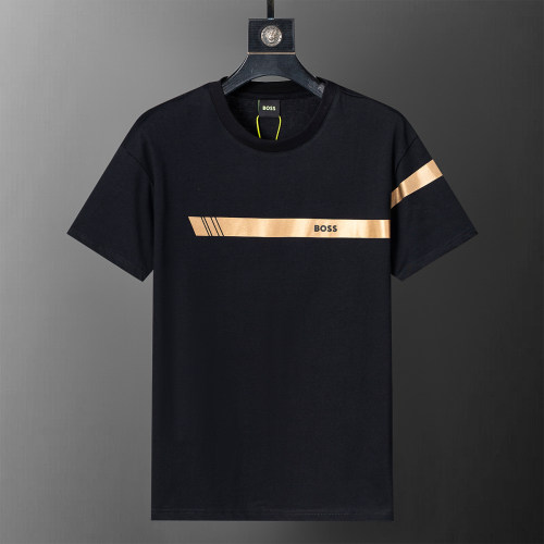 Spring Summer Printed Logo Cotton Short Sleeve T-Shirt Black 25036#