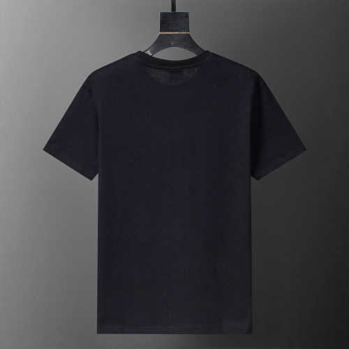 Spring Summer Printed Logo Cotton Short Sleeve T-Shirt Black 25023#