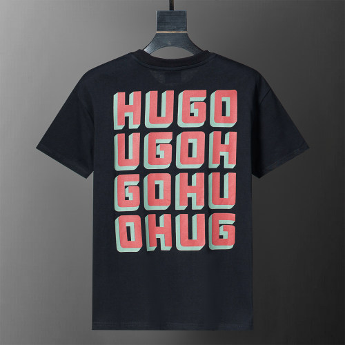 Spring Summer Printed Logo Short Sleeve T-Shirt Black 25024#