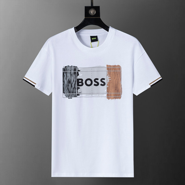 Spring Summer Printed Logo Cotton Short Sleeve T-Shirt White 25001#