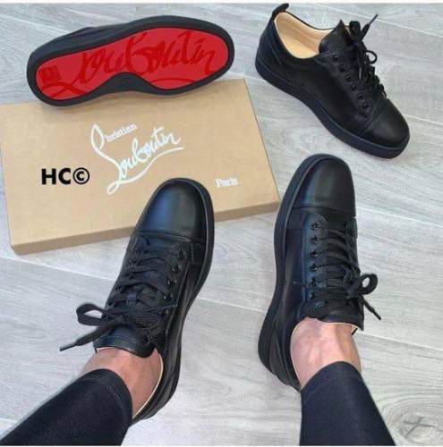 5A Men's Low Top Lace Up Casual Shoes Black