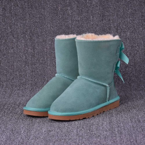 5A Women's Bailey Bow Snow Boots Light Blue