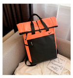 5A Fashionable Versatile Backpack Black Orange