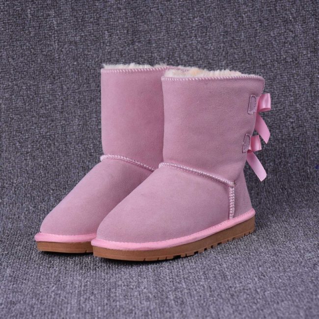 5A Women's Bailey Bow Snow Boots Pink