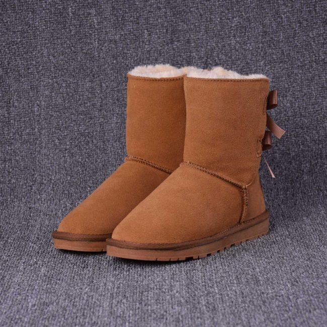 5A Women's Bailey Bow Snow Boots Brown