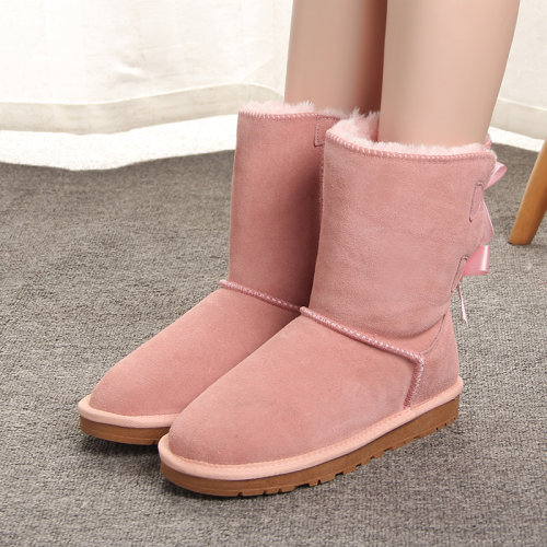 5A Women's Bailey Bow Snow Boots Pink