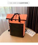5A Fashionable Versatile Backpack Black Orange