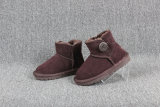 5A Kid Classic Button Mini Boot Dark Brown