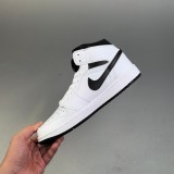 Air Jordan 1 Mid Basketball Shoes White Black DQ8426-132