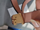 5A Women's Printed Logo Belt Brown