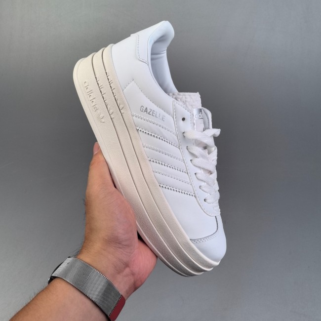 5A Gazelle Bold Thick-Soled Sneakers White