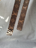 5A Women's Printed Logo Belt Brown