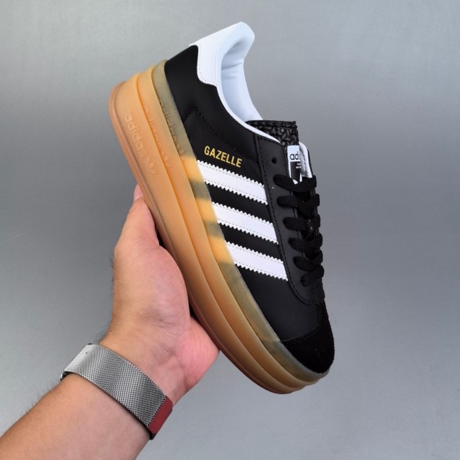 5A Gazelle Bold Thick-Soled Sneakers Black