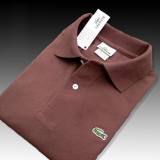 5A Petit Pique Shorts Sleeve Cotton Polo Brown