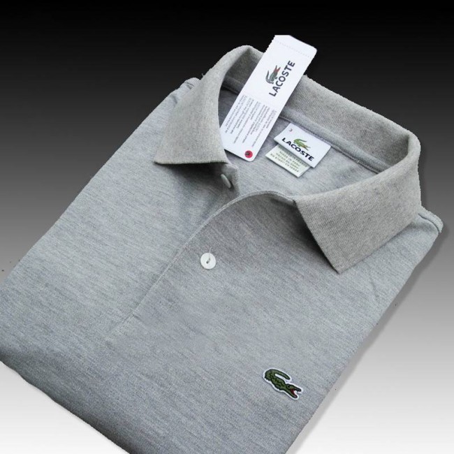 5A Petit Pique Shorts Sleeve Cotton Polo Grey
