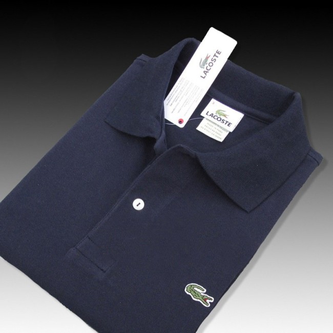 5A Petit Pique Shorts Sleeve Cotton Polo Dark Blue