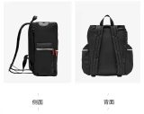 5A Nylon Pioneer Top Clip Backpack Black75 Blue