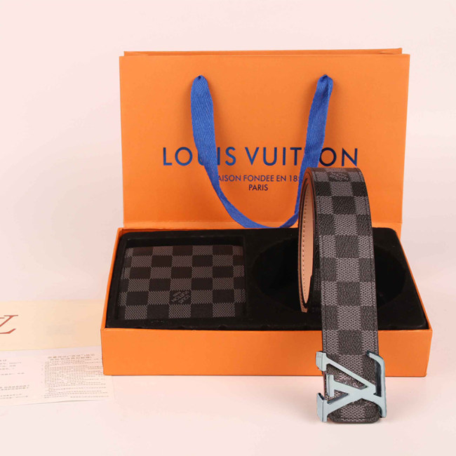 5A Belt and Wallet Gift Box Black