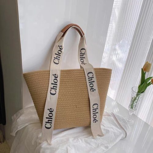 5A Woody Basket Woven Bag Tote Brown
