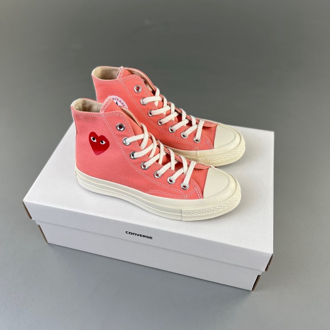 5A Chuck Taylor All Star 70 Hi & Comme des Garcons PLAY Shoes Pink