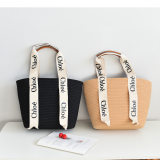 5A Woody Basket Woven Bag Tote Black