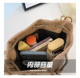 5A The Leather Bucket Bag Black