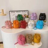 5A The Leather Bucket Bag Pink