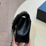 5A Women's Classic Flap CF Shoulder Bag Black 23x13cm