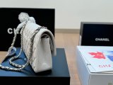 5A Women's Classic Flap CF Shoulder Bag White 25x15cm