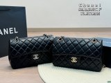 5A Women's Classic Flap CF Shoulder Bag Black 23x13cm
