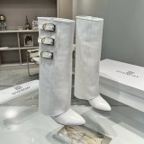 Original Women's Shark Lock Buckles Boots White