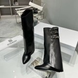 Original Women's Shark Lock Buckles Boots Black