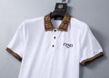 Men's Embroidered Logo Short Sleeve Polo Shirt White 30057