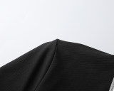 Spring Summer Men's Embroidered Logo Short Sleeve Polo Shirt Black 30079#
