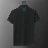 Spring Summer Men's Short Sleeve Polo Shirt Black 30046
