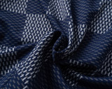 Spring Summer Jacquard Logo Short Sleeve T-Shirt Blue 31092#