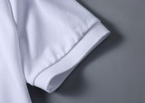 Spring Summer Men's Short Sleeve Polo Shirt White 30046