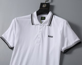 Spring Summer Men's Embroidered Logo Short Sleeve Polo Shirt White 30079#